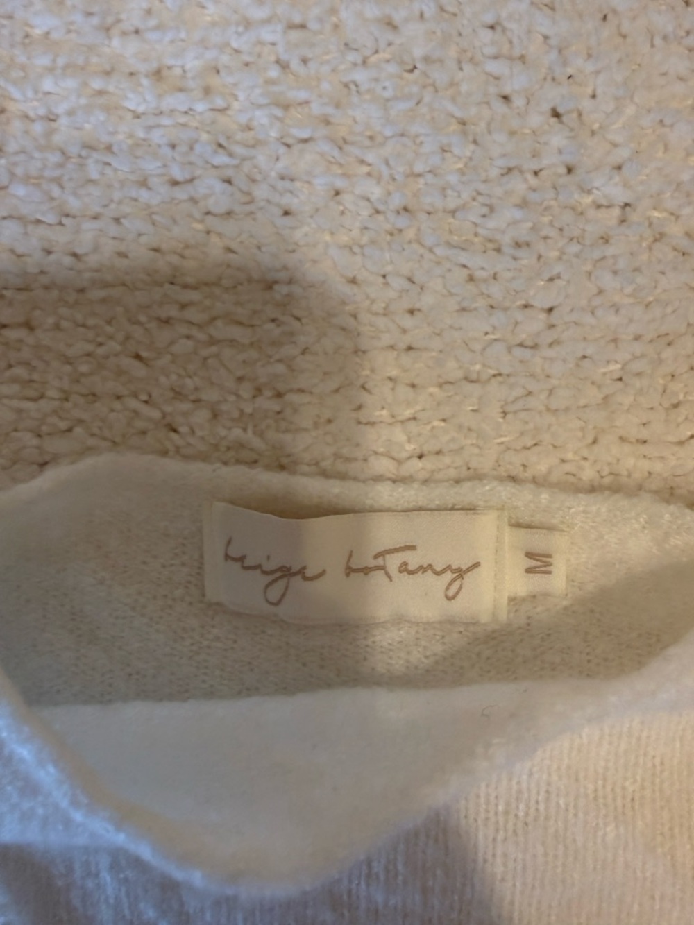 Luxe Ivory Sweater with Script Label